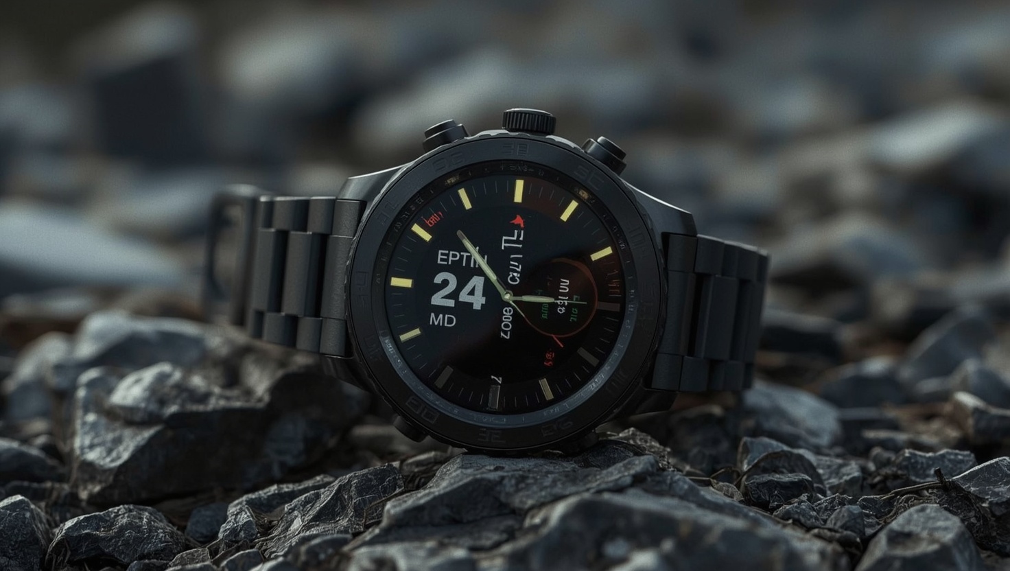 Apple Watch Ultra 3 mit Titangehäuse auf Felsuntergrund